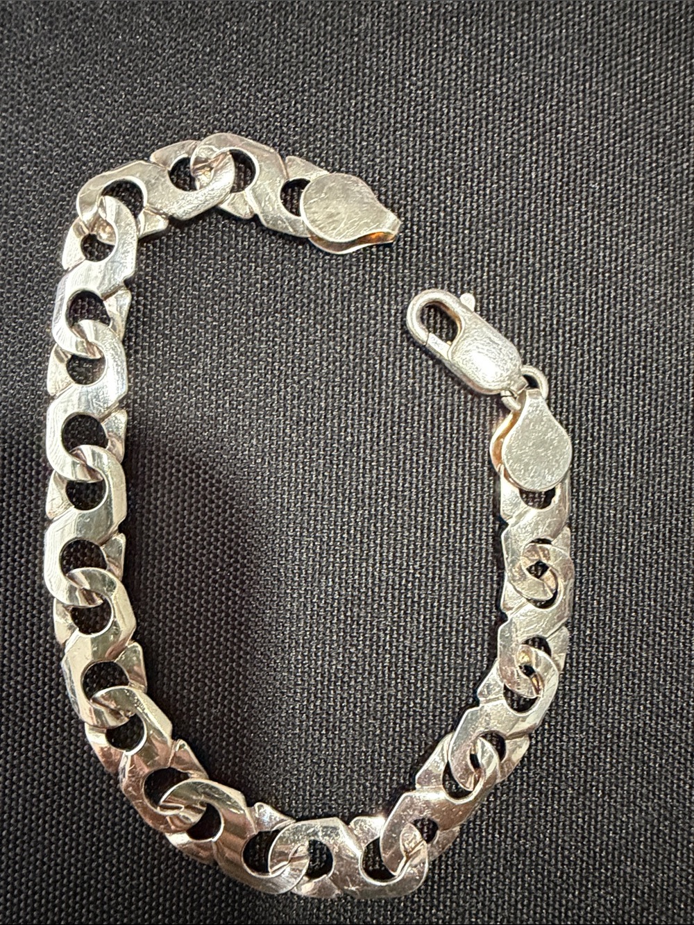 Mexican Sterling Silver 925 Link Bracelet - Silver men Jewelry